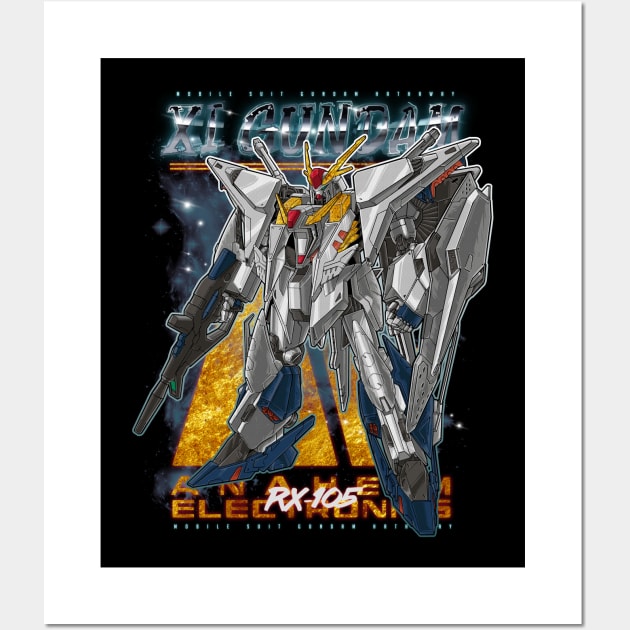 Xi Gundam Hathaway Wall Art by kimikodesign